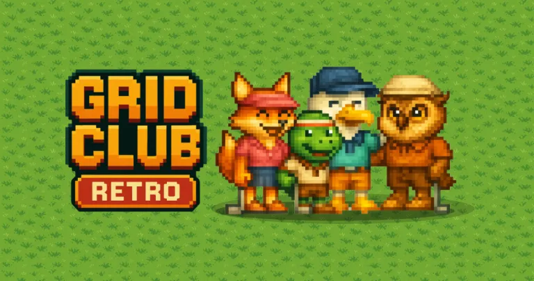 Grid Club Retro game art