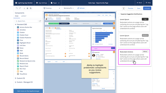Guardrails framework mockups highlighting proactive alerts and notifications.